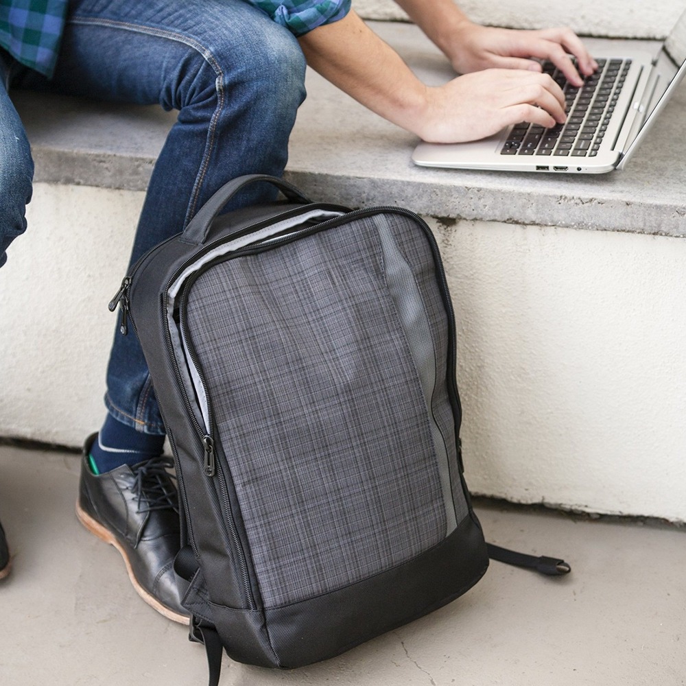 HP‎ Slim Black Backpack Padded Solid Pattern Universal Laptop for 15.6"